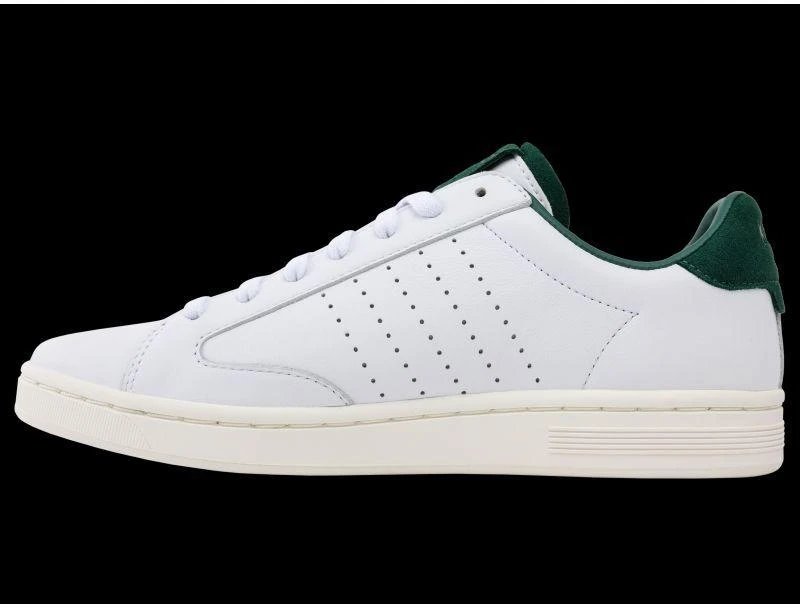 K-swiss LOZAN KLUB LTH balti / žali / sniego baltumo laisvalaikio bateliai (07263-130-M)