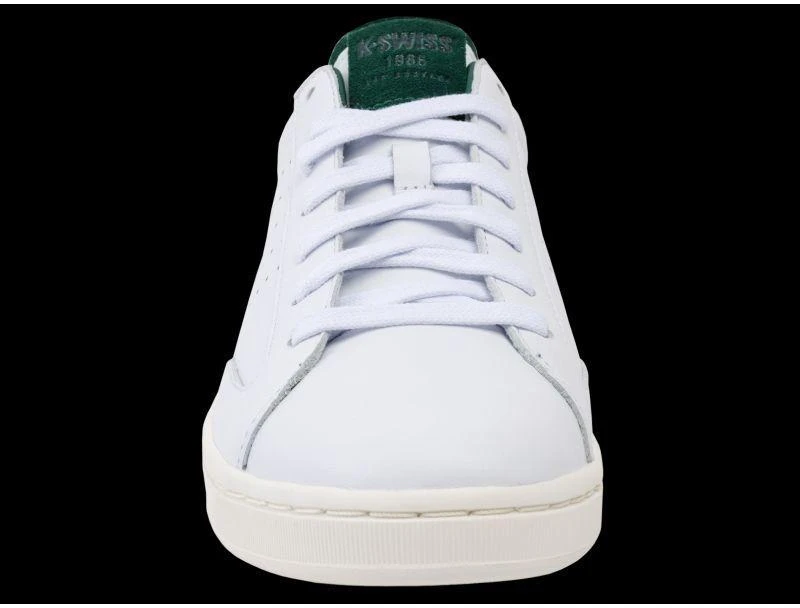 K-swiss LOZAN KLUB LTH balti / žali / sniego baltumo laisvalaikio bateliai (07263-130-M)