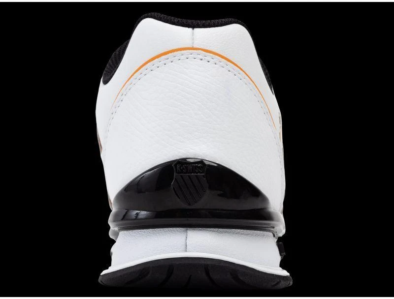 K-swiss RINZLER balti/oranžinės aguonų spalvos/juodi kedai (01235-185-M)