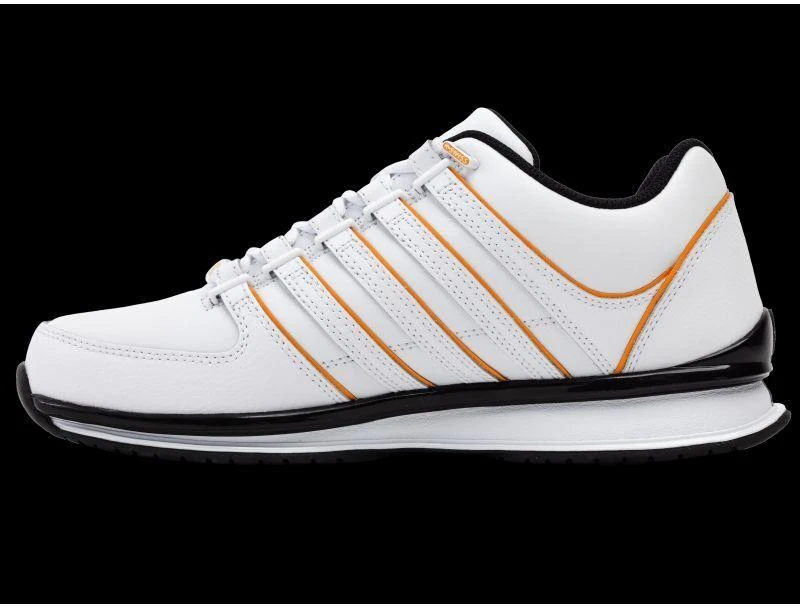 K-swiss RINZLER balti/oranžinės aguonų spalvos/juodi kedai (01235-185-M)