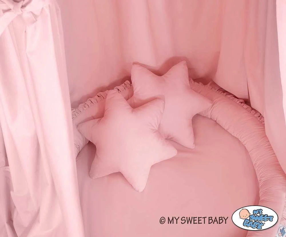 My Sweet Baby Kabantis baldakimas ir lizdas su pagalvėlėmis – pastelinis rožinis