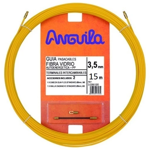 Kabelio pratraukėjas (15m, 3.5mm, geltonas, stiklo audinys)
