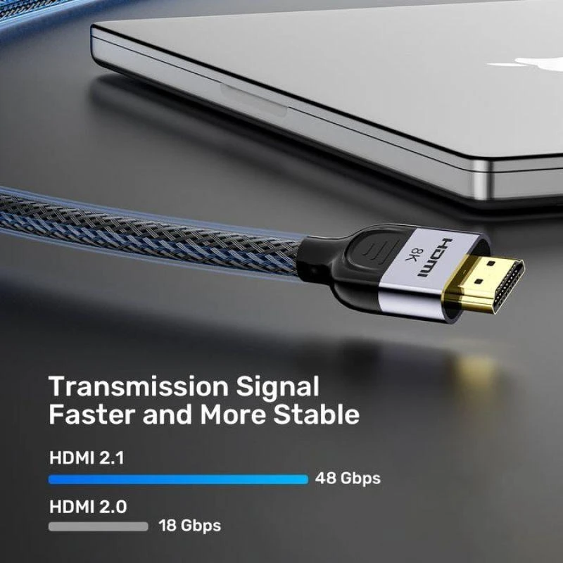 UNITEK 8K Braided Nylon 1M HDMI cable HDMI Type A (Standard) Pilkas