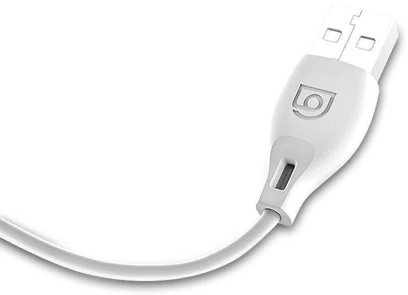 USB kabelis Dudao (L4M) microUSB (2.4A) baltas (2m)