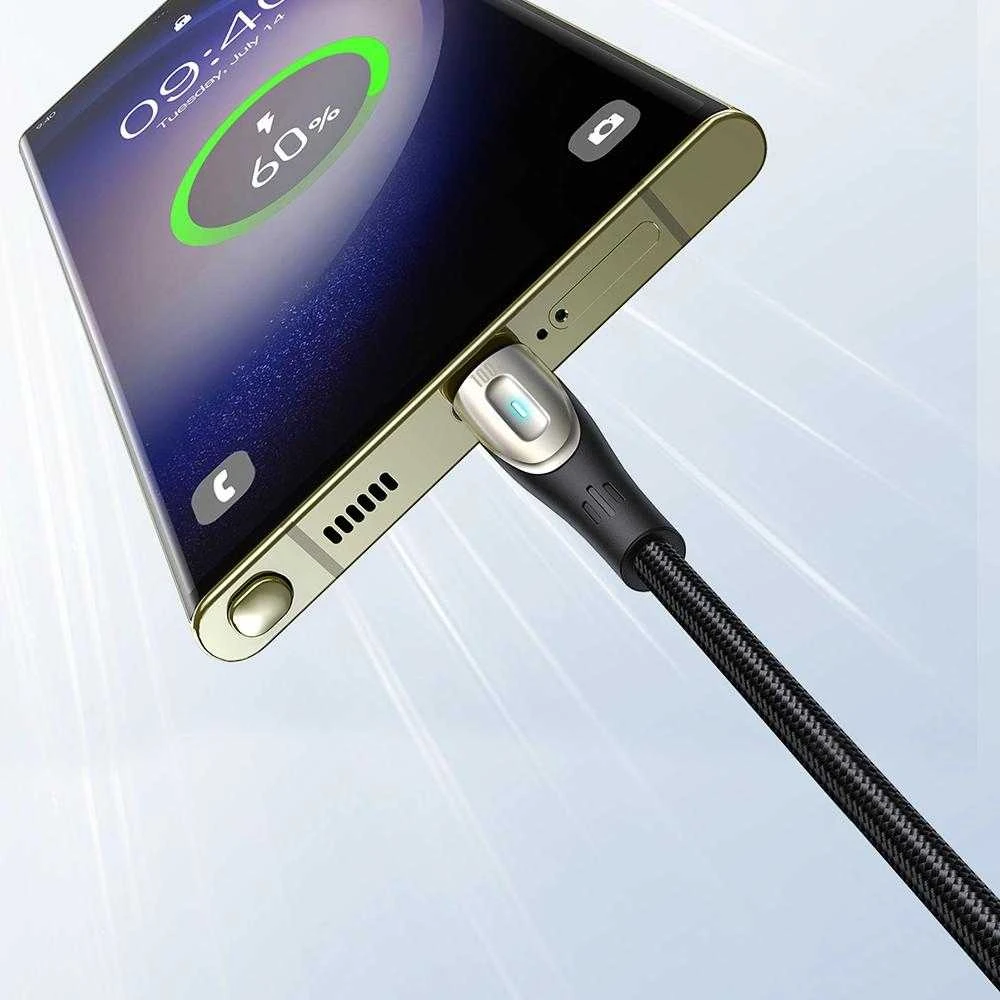 Joyroom Star-Light Series SA27-CC5 USB-C / USB-C kabelis 100W 1.2m – juodos spalvos