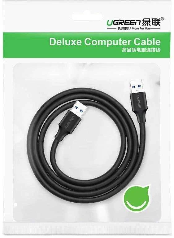 USB 2.0 M-M UGREEN cable US102, 1m (juodas)