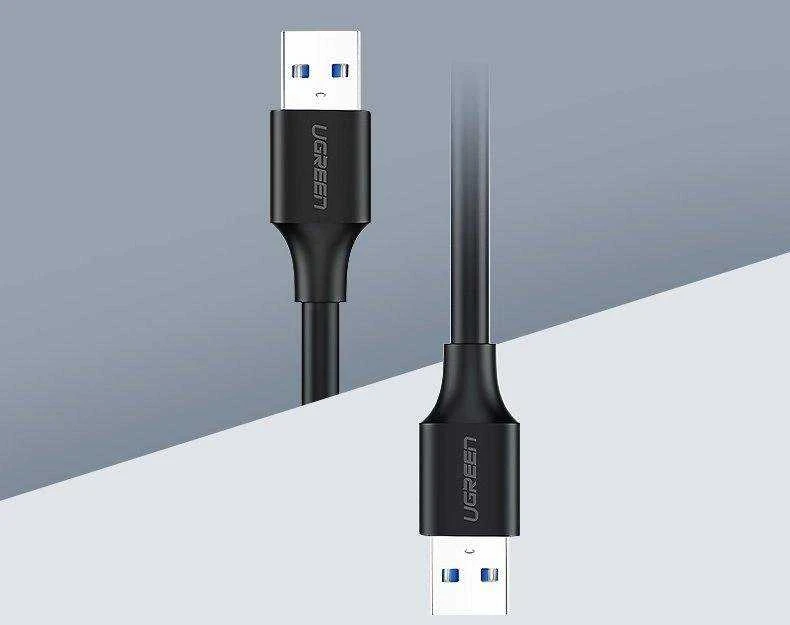 USB 2.0 M-M UGREEN cable US102, 1m (juodas)