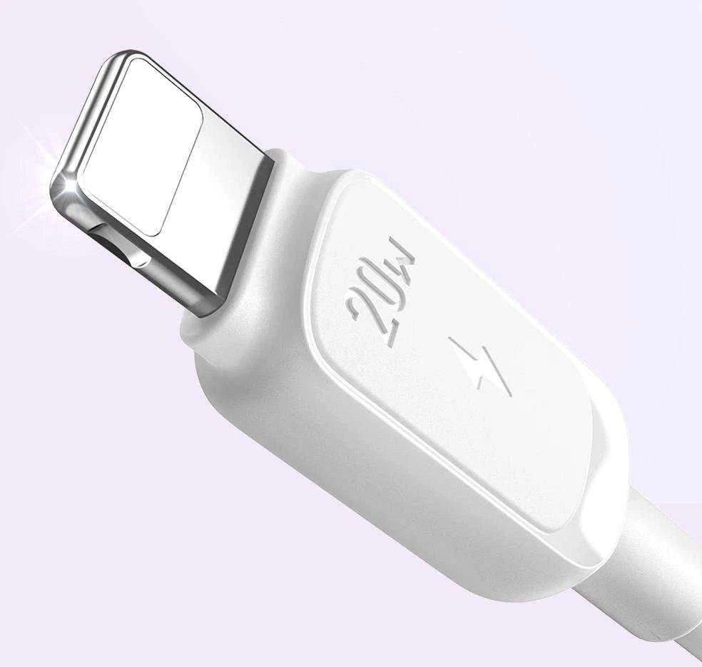 Joyroom Multi-Color Series A14 USB-C / Lightning 20W kabelis 1.2 m – baltos spalvos