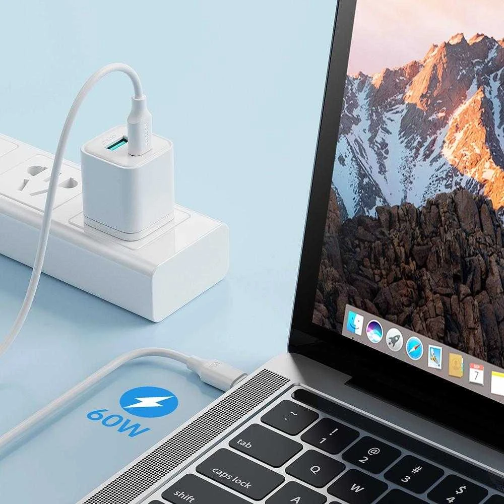 USB kabelis Joyroom S-CC060A9 Type-C į Type-C 60W 1,0m baltas