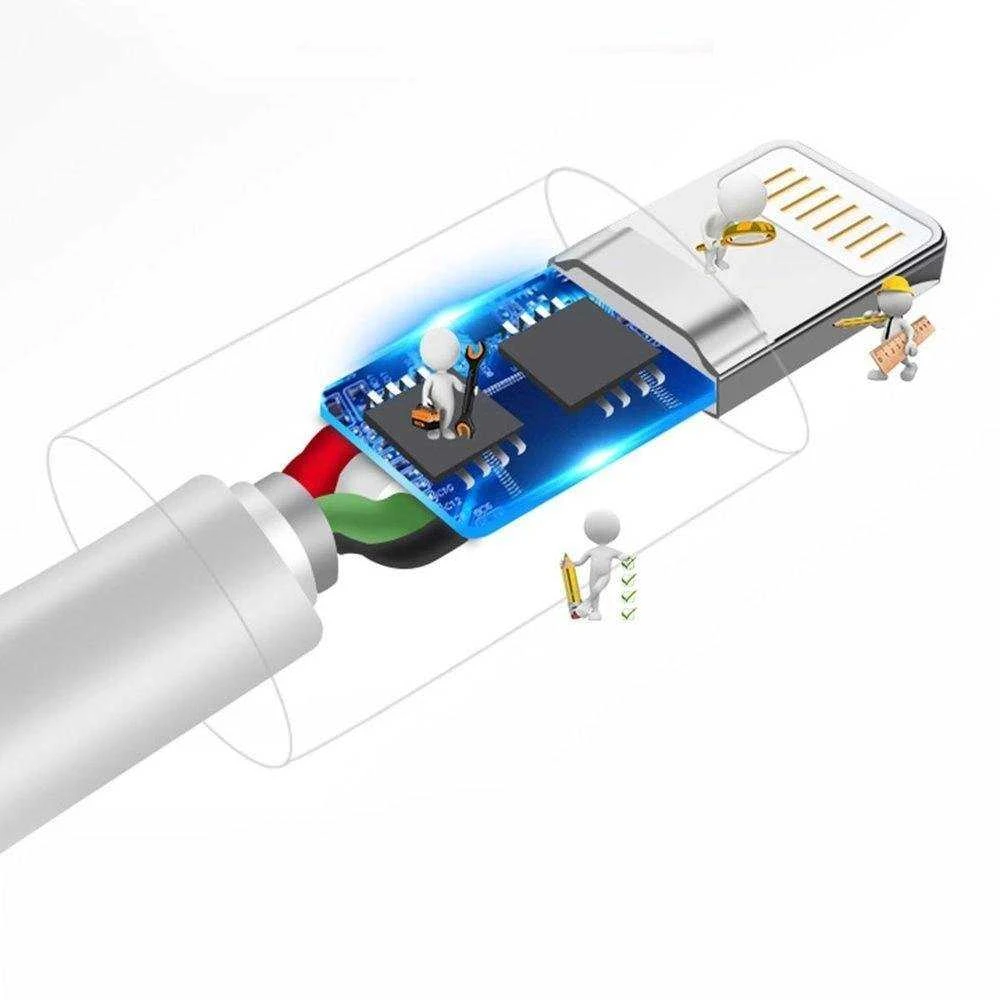 USB prie žaibo kabelis Dudao L1L 3A 1m (baltas)