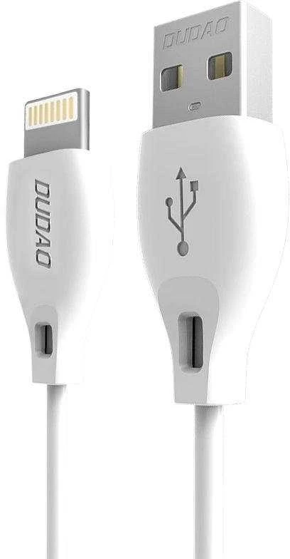 Dudao kabelis USB / Lightning kabelis 2.4A 1m baltos spalvos (L4L 1m baltos spalvos)