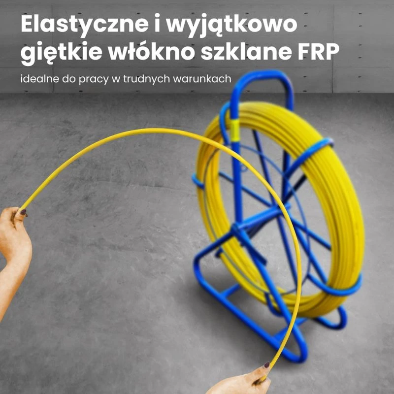 Kabelių pratraukimo strypas Extralink, 6 mm, 75 m, geltonas