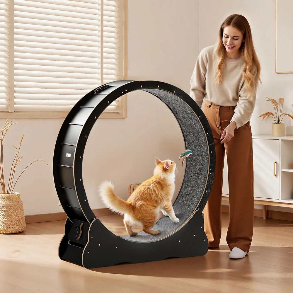 VEVOR Katės bėgimo ratas 120 cm juodas