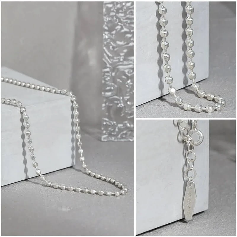 Sidabrinis kaklo papuošalas Beads