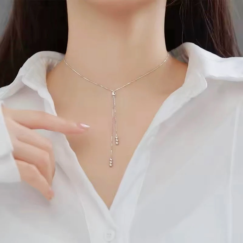 Sidabrinis kaklo papuošalas Beadset