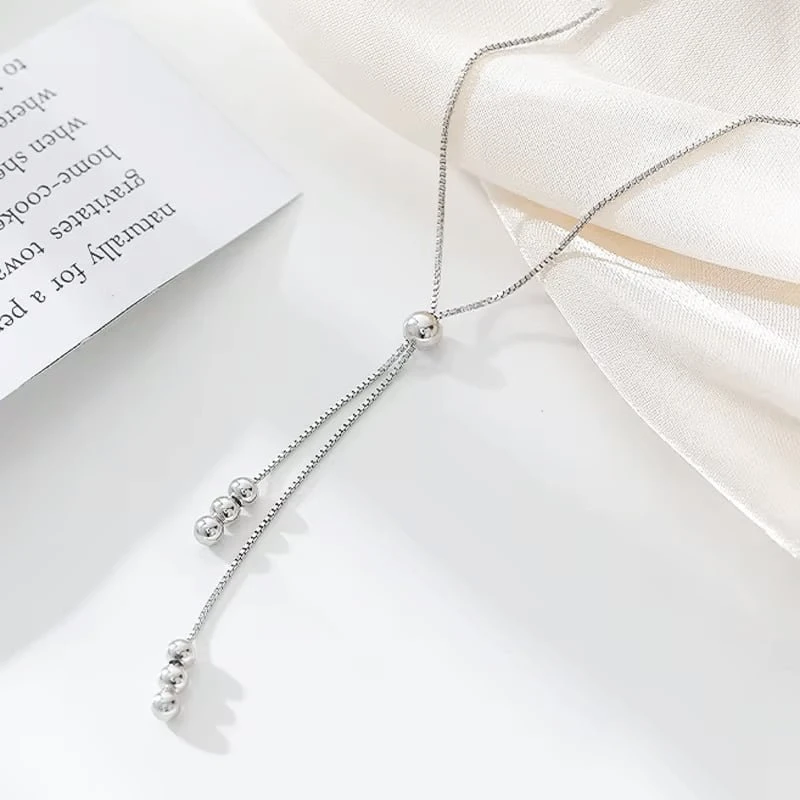Sidabrinis kaklo papuošalas Beadset