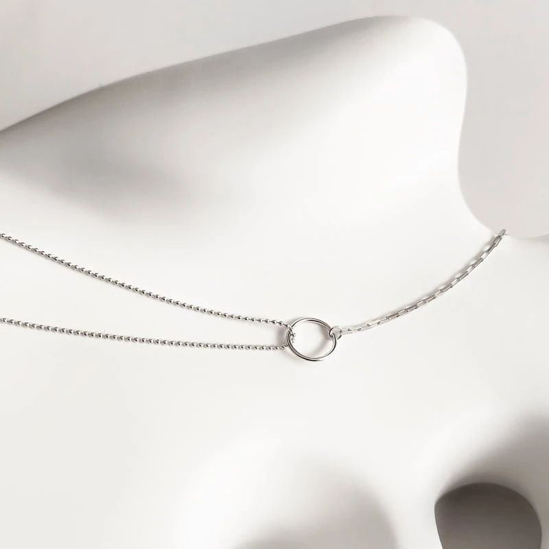 Sidabrinis kaklo papuošalas Choker