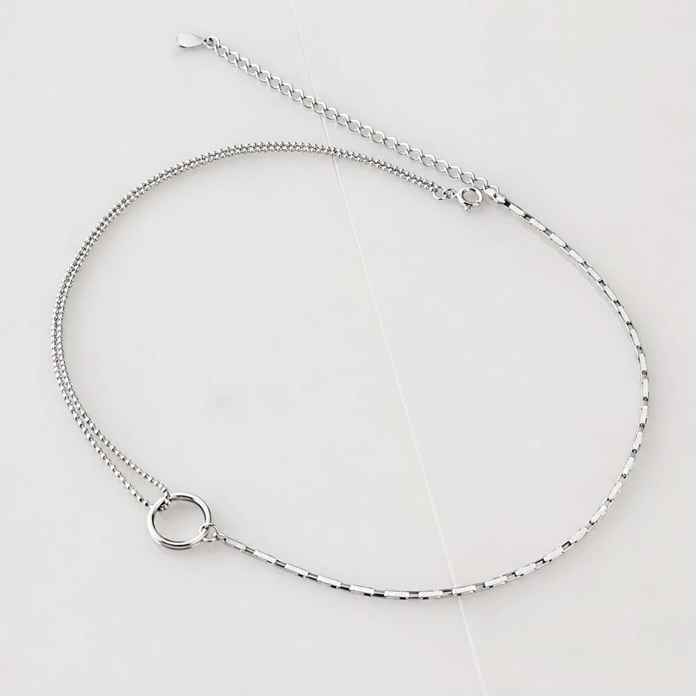 Sidabrinis kaklo papuošalas Choker