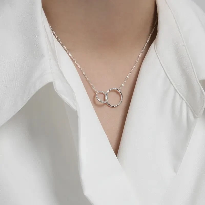 Sidabrinis kaklo papuošalas Rings