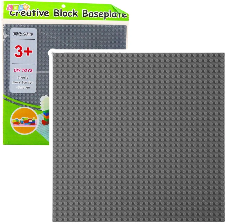 Lean Toys Pilka Konstruktoriaus lenta 25.5x25.5 cm