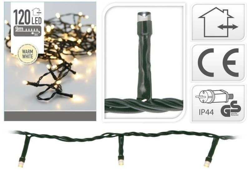Christmas Gifts Kalėdinės LED lemputės 120 šiltai baltų