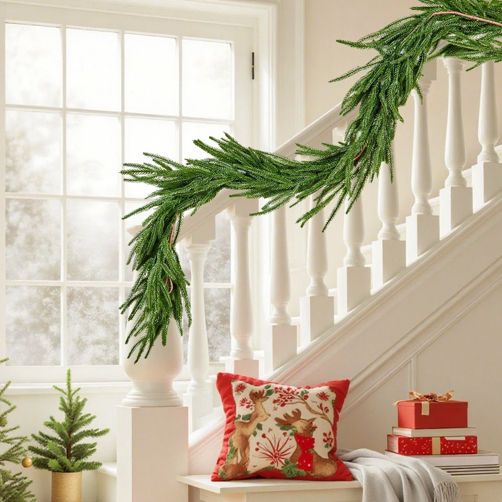 VEVOR Kalėdinė puošmena su 1524 mm Norfolko pušies girlianda