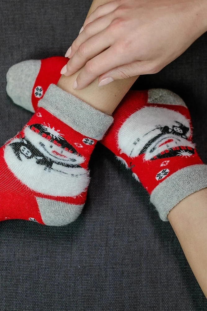 Kalėdinės unisex kojinės su sniego seneliu, 1 pora