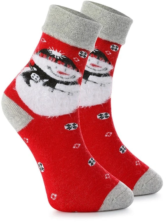 Kalėdinės unisex kojinės su sniego seneliu, 1 pora