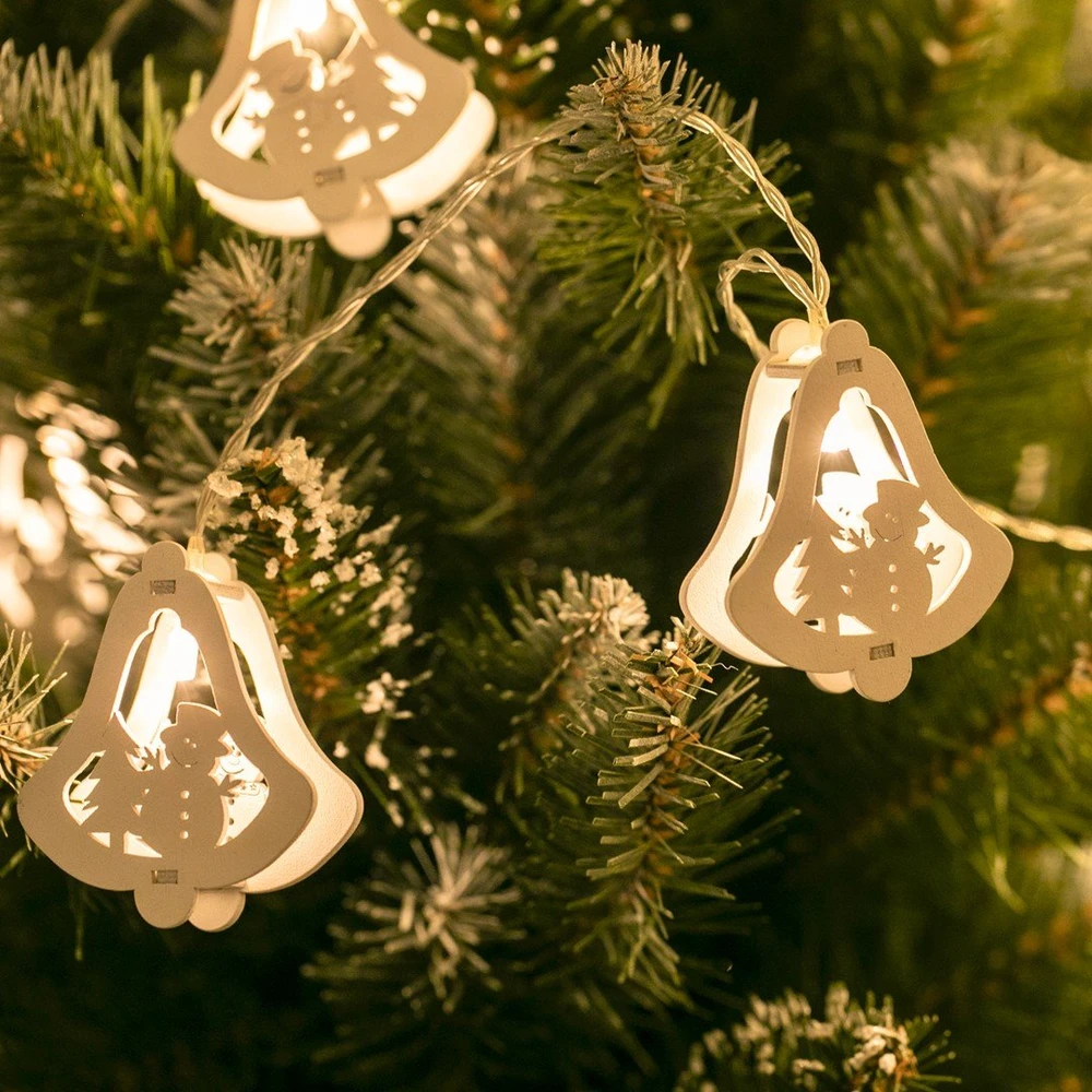 DecoKing Kalėdiniai LED varpeliai „Jingle Bells“, 10 vnt., šiltai balti