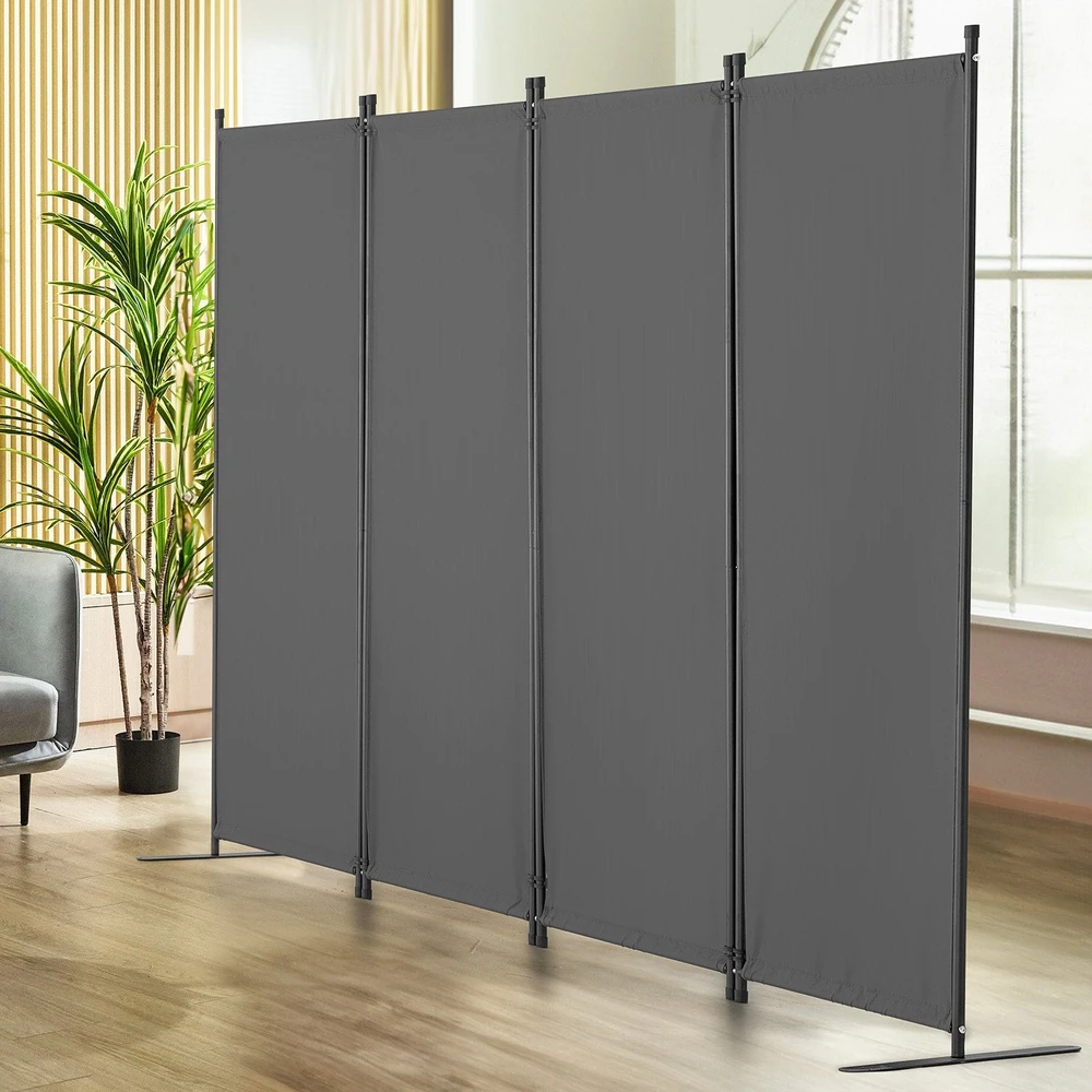 VEVOR Kambario pertvara, 4 panelių, pilka