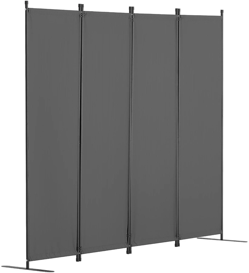 VEVOR Kambario pertvara, 4 panelių, pilka