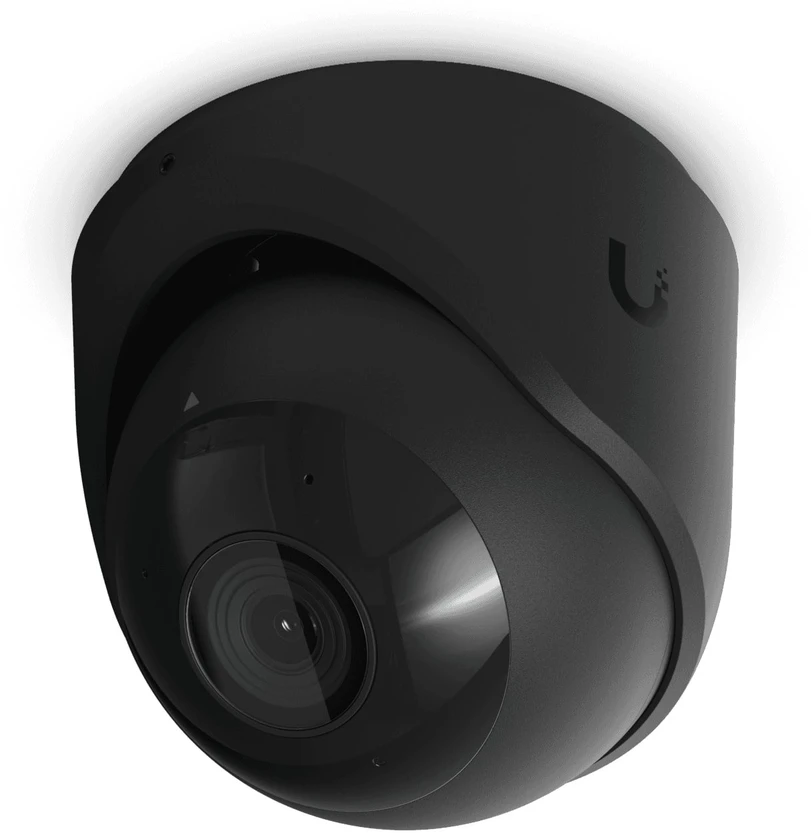 „Ubiquiti UVC-G6-Turret-B Juodas“ – visoms oro sąlygoms atspari, nuo įsilaužimo apsaugota 4K PoE kamera su 1/1,8 colio 8 MP vaizdo jutikliu, „Multi-TOPS“ dirbtinio intelekto varikliu ir 3 ašių rankiniu reguliavimu, užtikrinančiu lankstų montavimą.