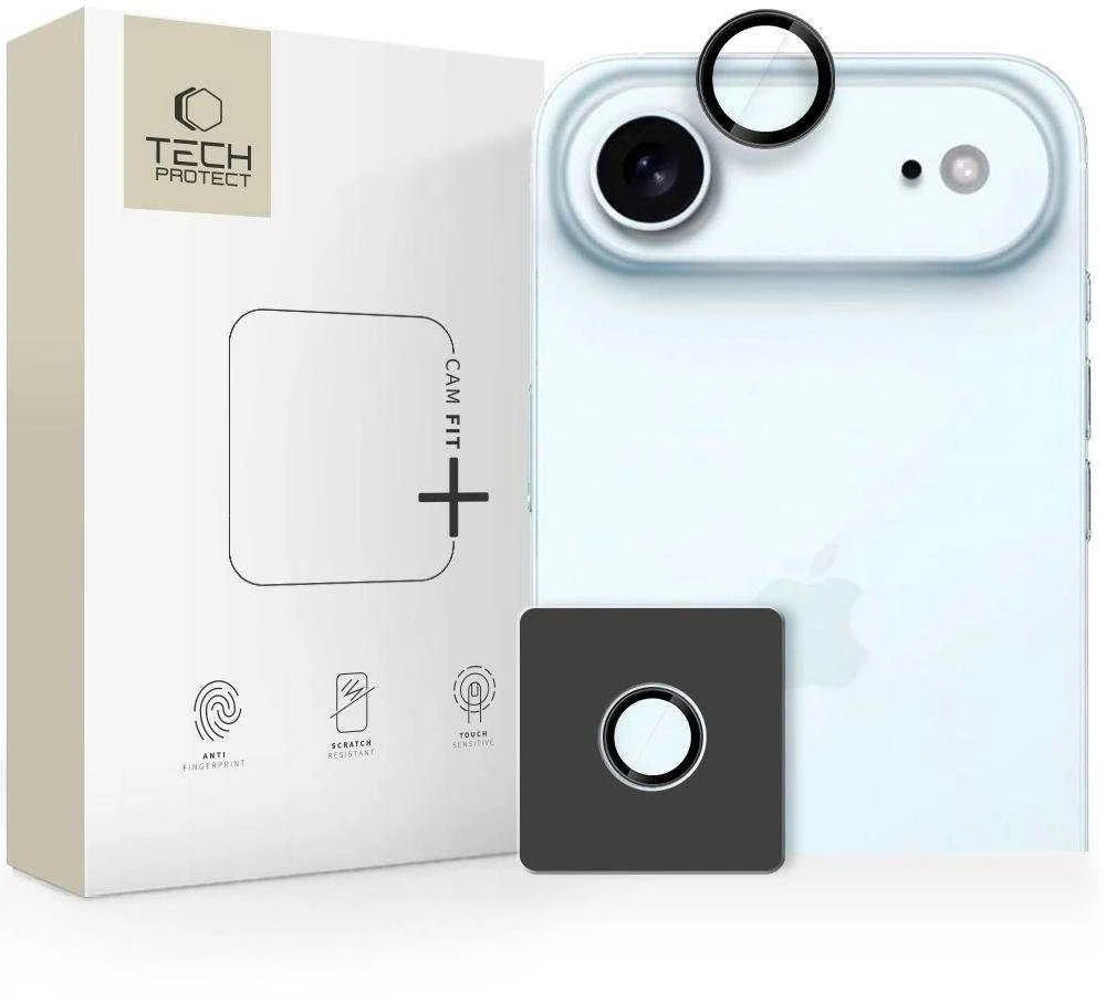 „Tech-Protect Camring Fit+“ kameros dėklas, skirtas „iPhone 17 Air“ – Juodas