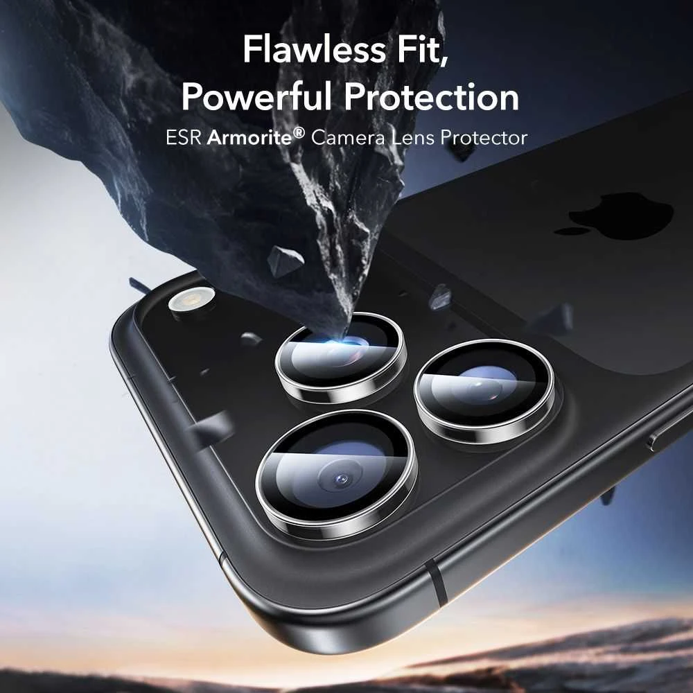 ESR Armorite kameros apsauga skirta Apple iPhone 14 Pro / Pro Max / 15 Pro / Pro Max / 16 Pro / Pro Max / 17 Pro / Pro Max – Clear