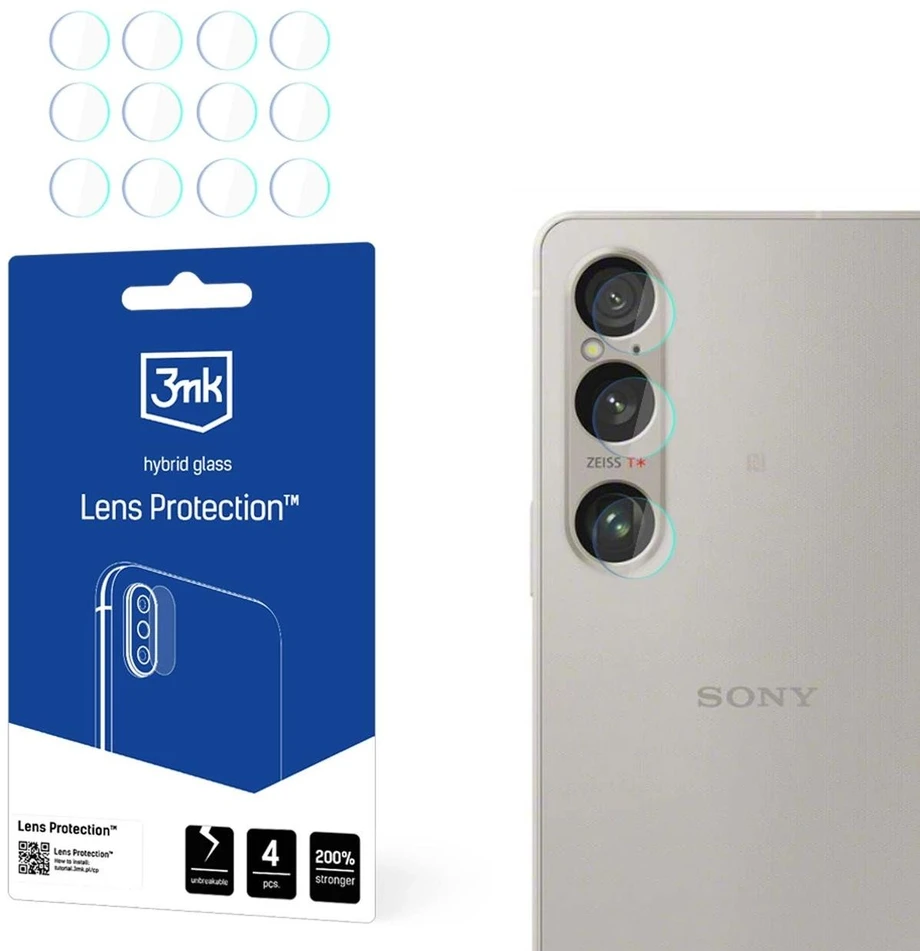 3mk objektyvo apsauga - Kameros objektyvo stiklas, skirtas „Sony Xperia 1 VI“ (4 komplektai)