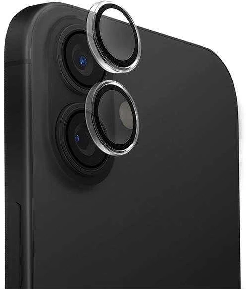 Uniq Optix Clear Camera Lens Protector iPhone 16/16 Plus su aplikatoriumi - Clear Juodas