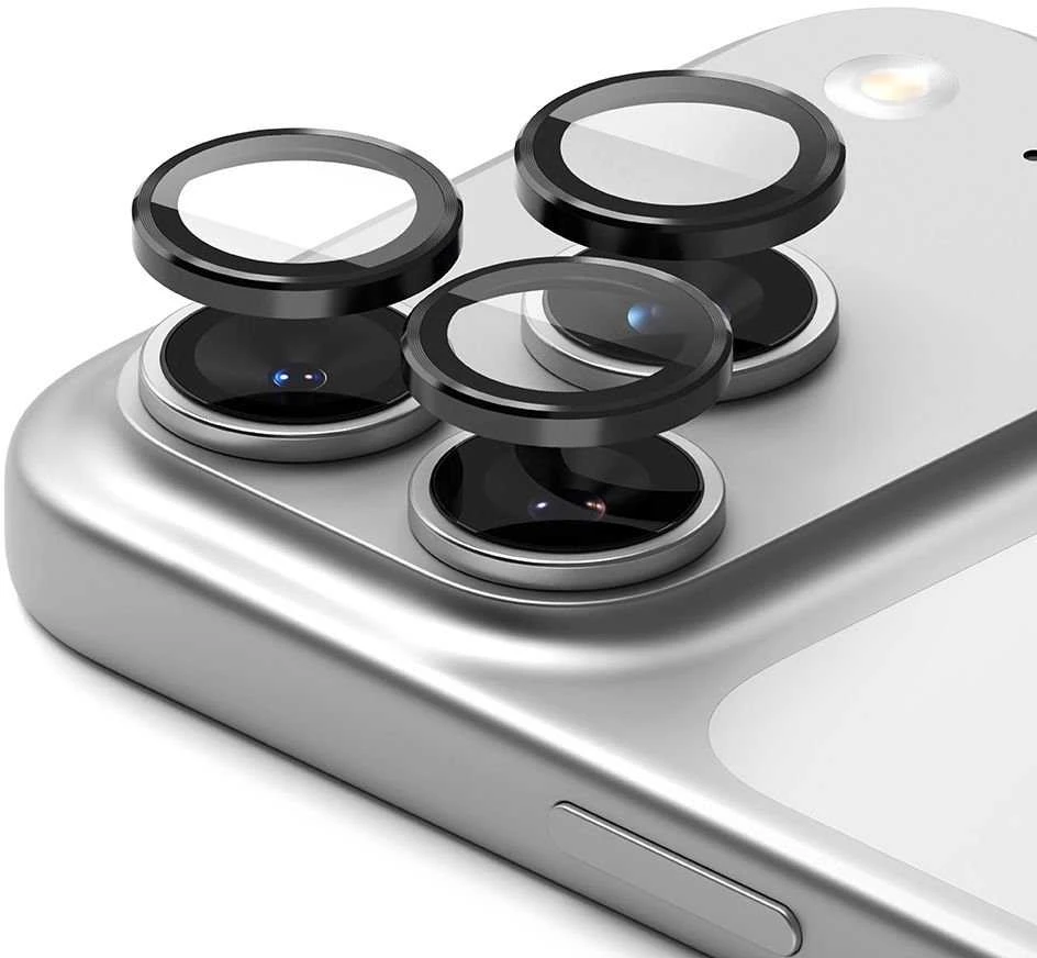 FOTOAPARATO APSAUGA RINGKE CAMERA FRAME PROTECTOR 2-PACK iPhone 17 PRO / 17 PRO MAX JUODA