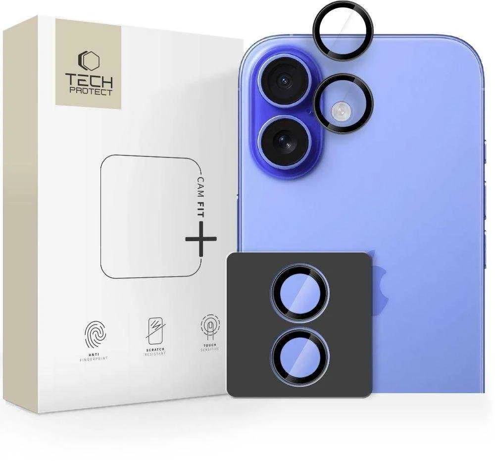 „Tech-Protect Camring Fit+“ kameros dėklas, skirtas „iPhone 17“ – Juodas