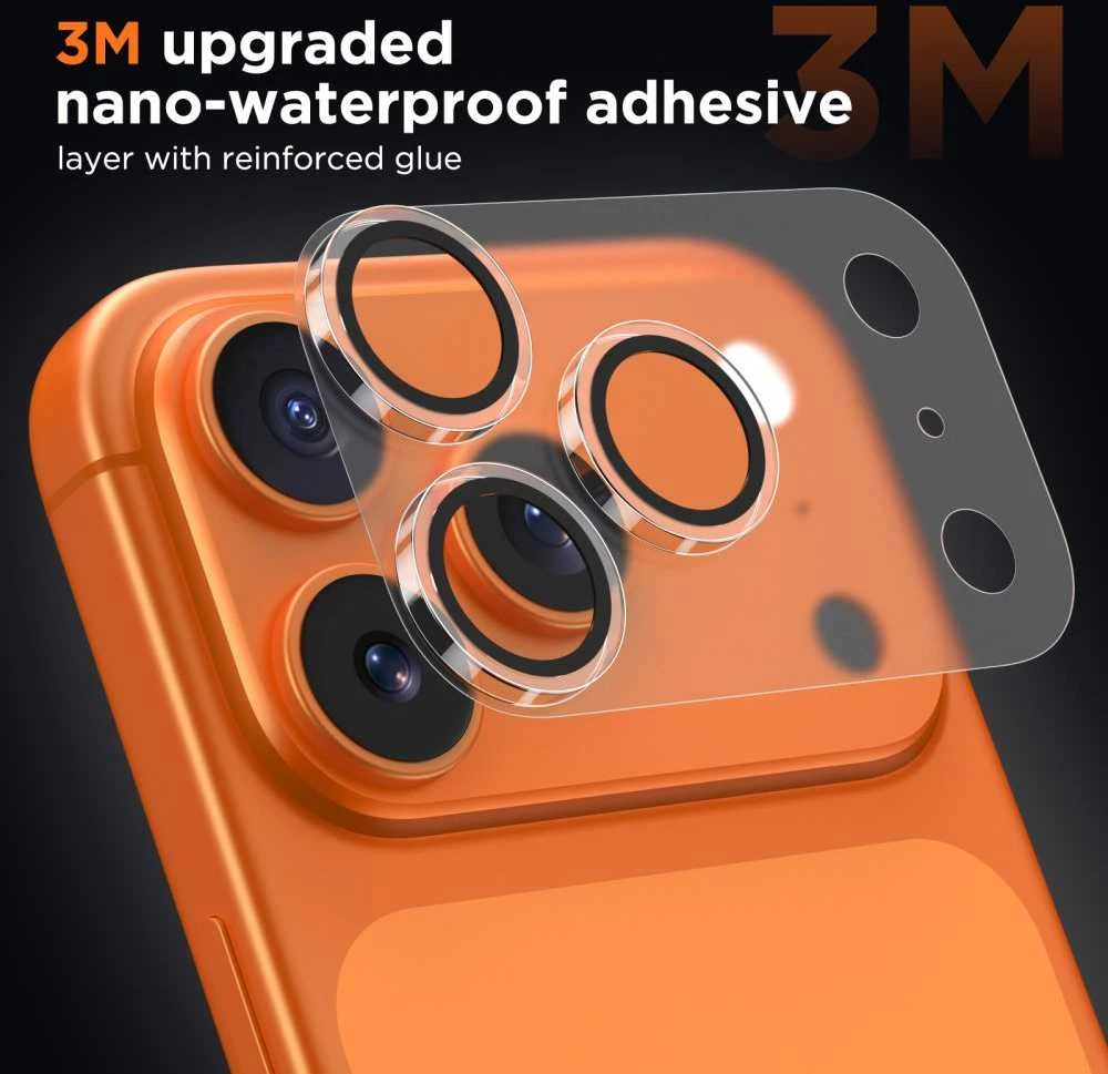 Telefono kameros apsauga Tech-Protect CamFull Fit+ Apple iPhone 17 Pro matte clear