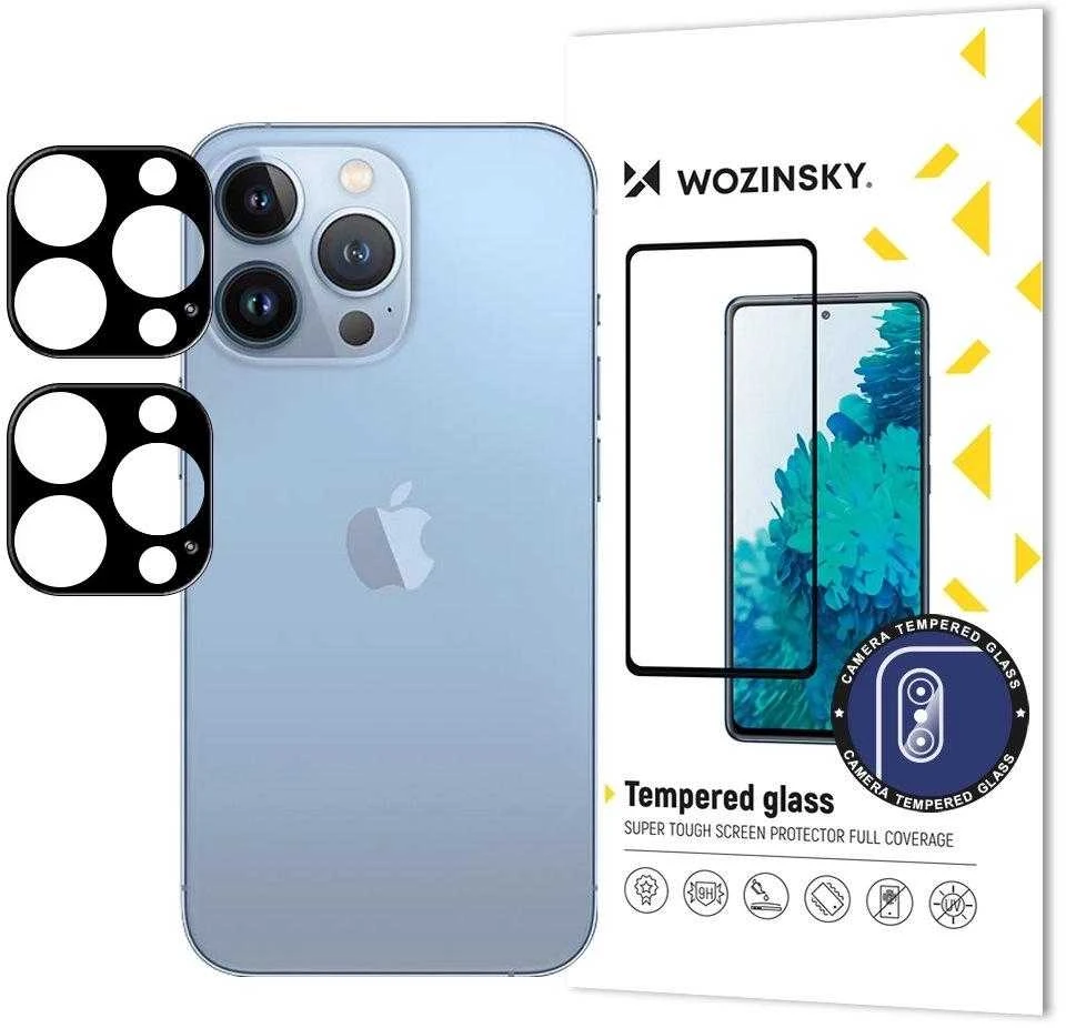 Wozinsky Full Camera Glass skirtas iPhone 17 Pro, Juodas, Set of 2