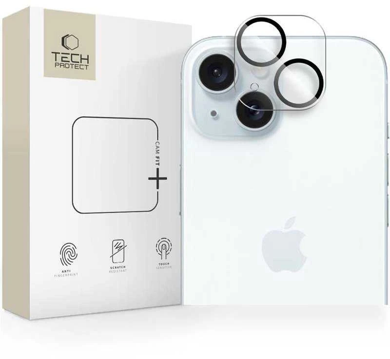 „Tech-Protect Cam Fit+“ kameros dėklas, skirtas „iPhone 14 / 14 Plus / 15 / 15 Plus“ – skaidrus