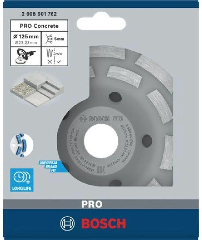 Bosch Deimant.šlif.diskas 125 x 22.23 mm Concrete
