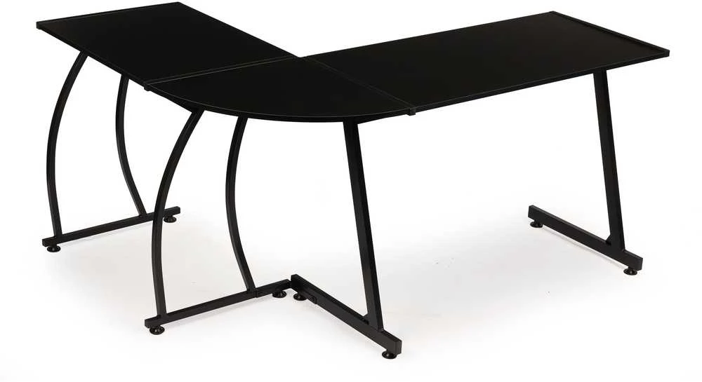 Modernhome Office Biuro kampinis žaidimų stalas LOFT juodas mokyklinis stalas