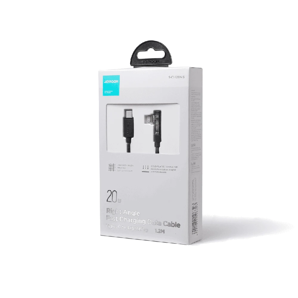 USB-C laidas, skirtas Lightning Joyroom S-CL020A6 1,2 m, 20 W, kampinis (juoda)