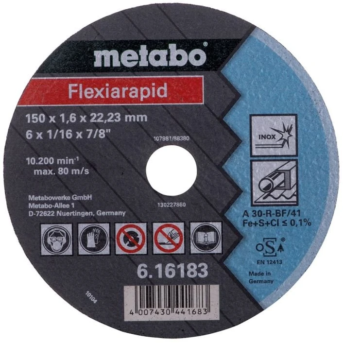 Kampinis šlifuoklis Metabo W 18 LTX 150 QUICK, žalias ir juodas
