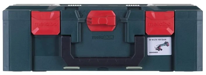 Kampinis šlifuoklis Metabo W 18 LTX 150 QUICK, žalias ir juodas