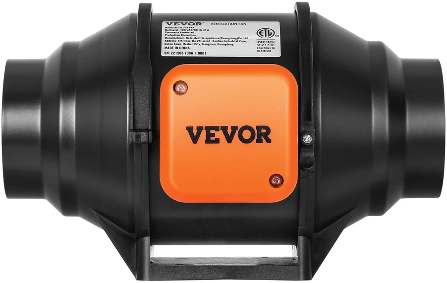 VEVOR 102mm ortakinis ventiliatorius su greičio reguliavimu