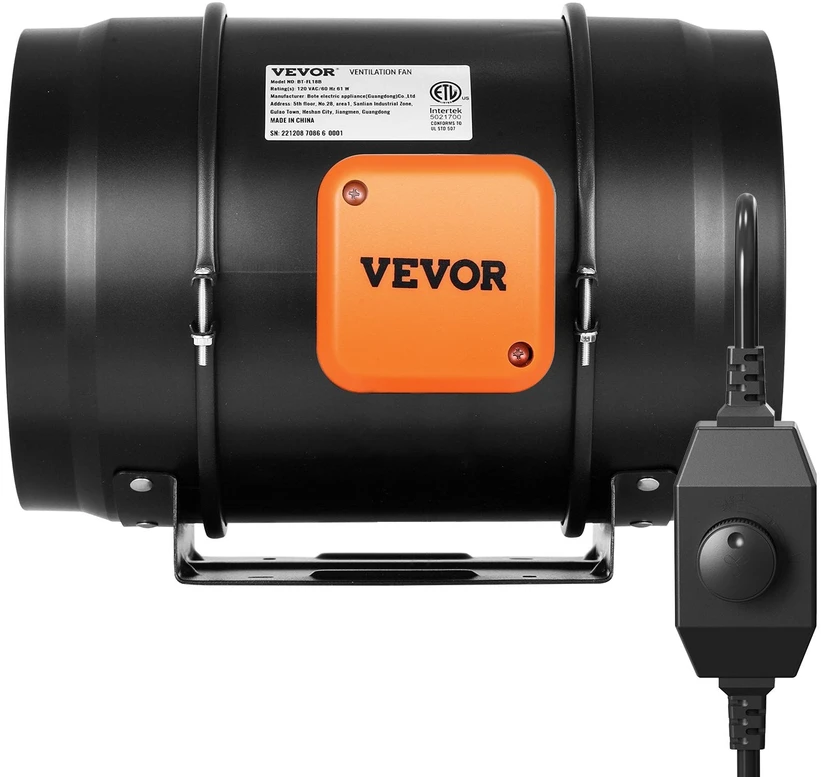 VEVOR 203,2 mm kanalu ventiliatorius HVAC sistemoms