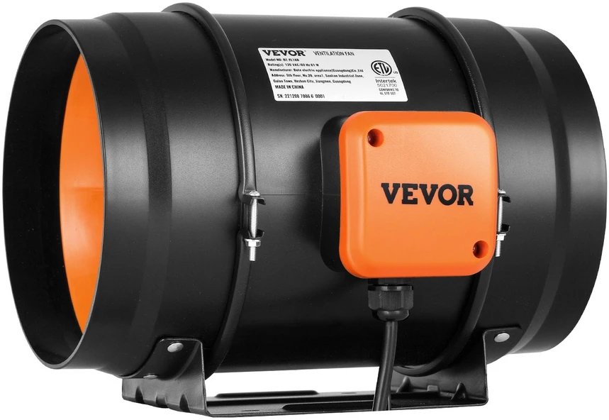 VEVOR 20 cm ortakio ventiliatorius su keičiamu greičiu