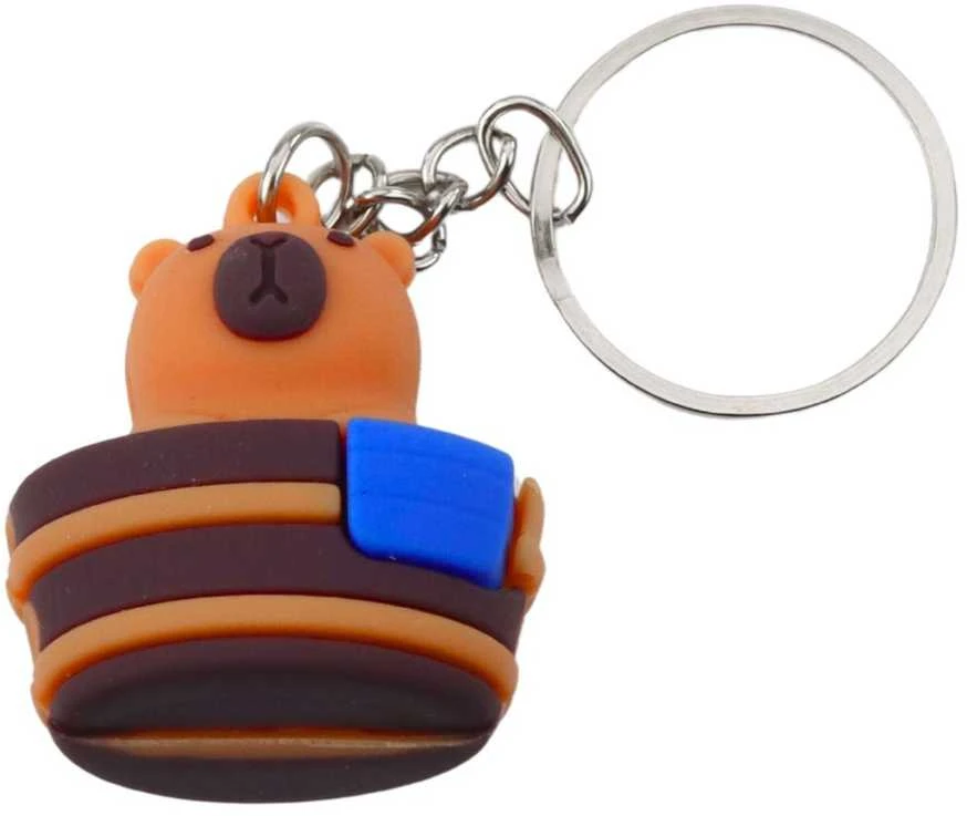 Lean Toys Raktų pakabukas iš silikono su kapibara, įvairūs dizainai